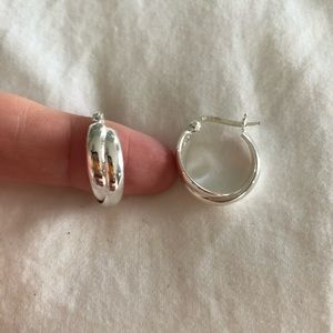 Silver hoop earrings